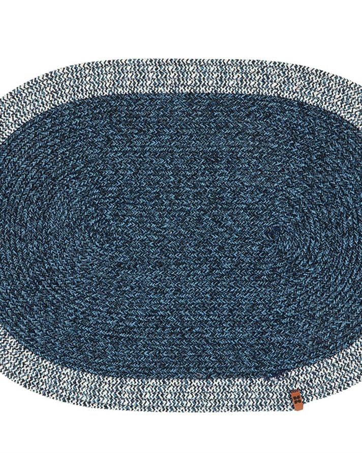 Dooris Covor Pentru İntrare, Cu Aspect De İută, 55*80 Cm, Albastru Închis - Teracotă