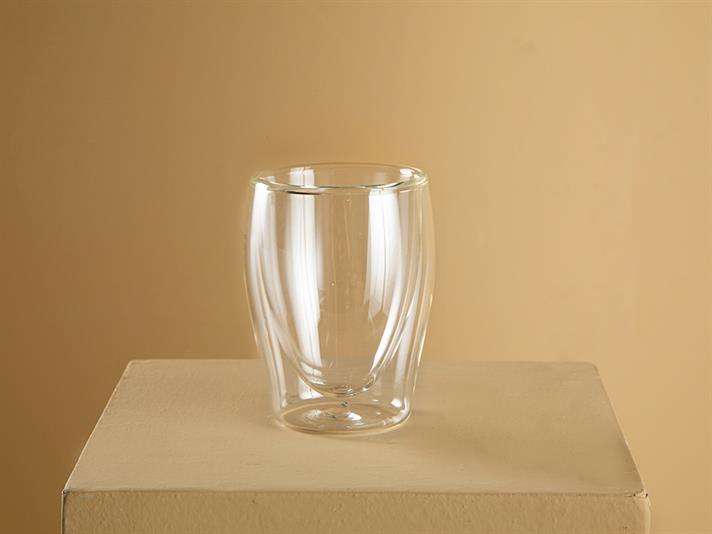Doppia Borosilicate Glass Double Wall Cup 250 ml Transparent