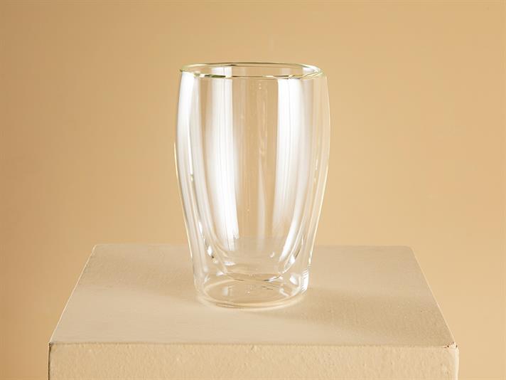 Doppia Borosilicate Glass Double Wall Cup 350 ml Transparent