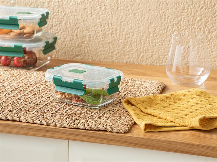 Doria Glass Storage Box 320 ml Green