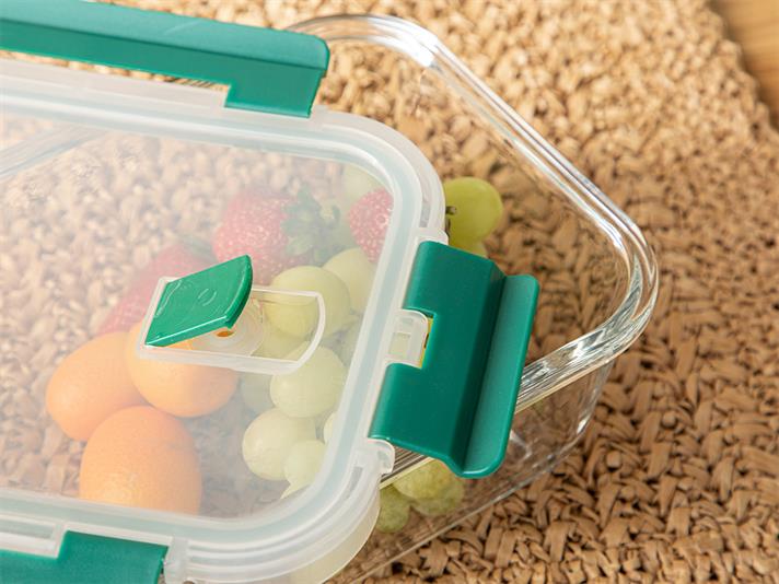 Doria Glass Storage Box 1450 ml Green