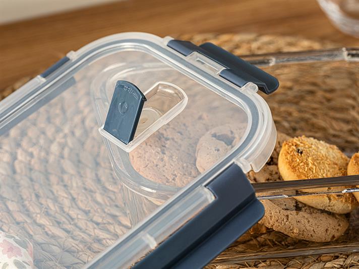 Doria Glass Storage Box 950 ml Anthracite