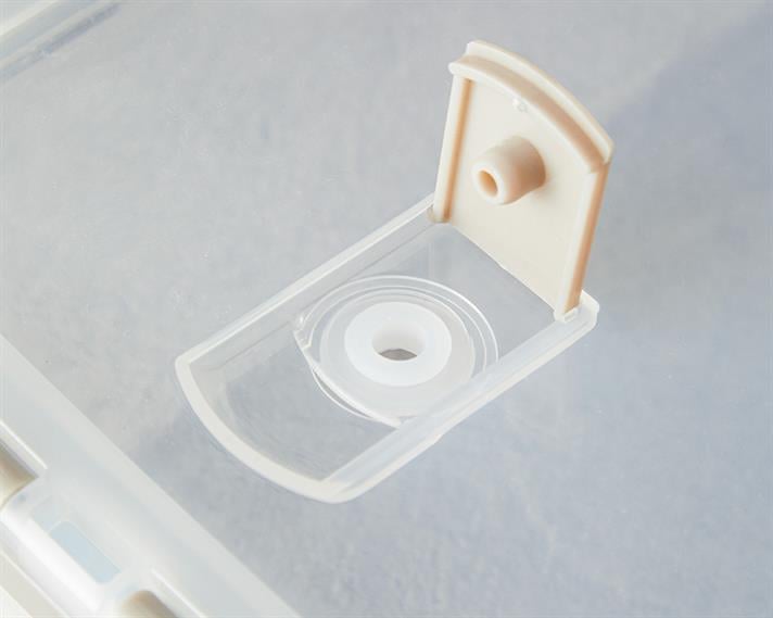 Doria Glass Storage Box 1450 ml Dark Beige