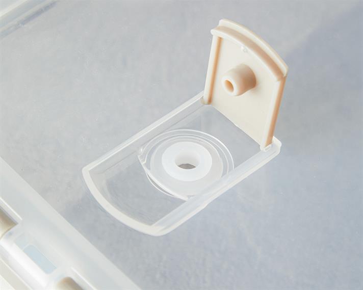 Doria Glass Storage Box 950 ml Dark Beige