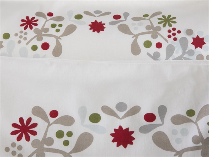 Dorințe de păsări Bumbac Double Set Lenjerie De Pat 200x220 cm Roșu
