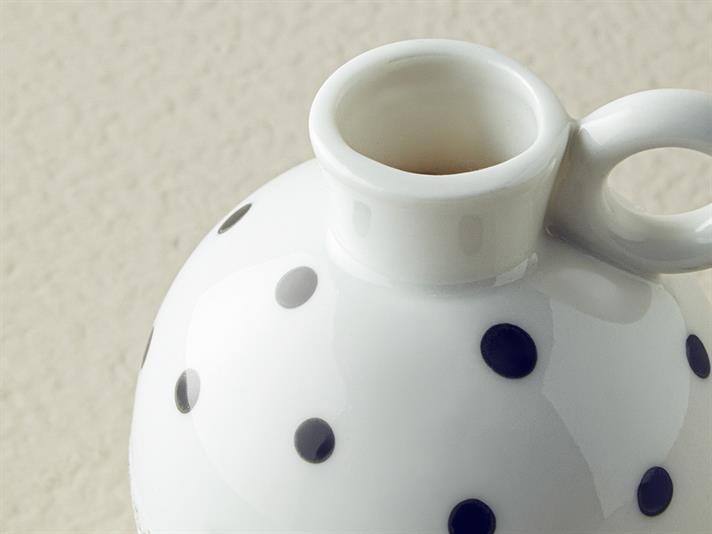 Vază, Dotsy, ceramică, 9,3x9,1x10,5 cm, alb