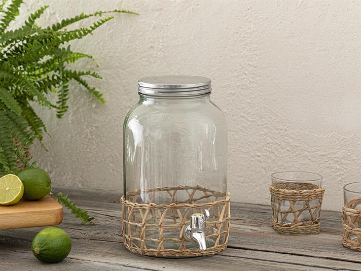 Dozator Pentru Băuturi, Adelmo, sticlă, 3,5L, transparent