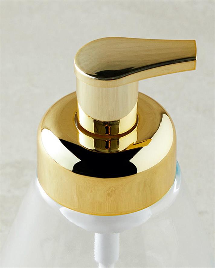 Dozator săpun lichid, Debora, sticlă, 10x10x17cm, transparent