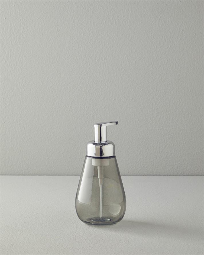 Dozator săpun lichid, Delicia, sticlă, 10x10x18cm, antracit