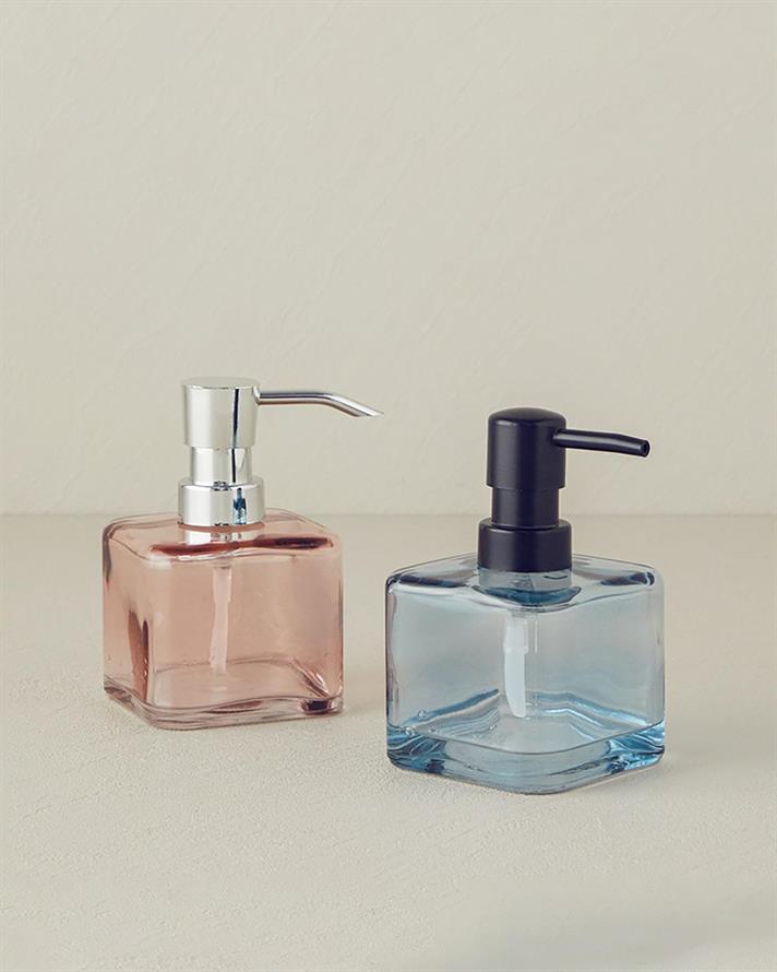 Splash Glass Liquid Soap Dispense 8x8x12,1 cm Pink