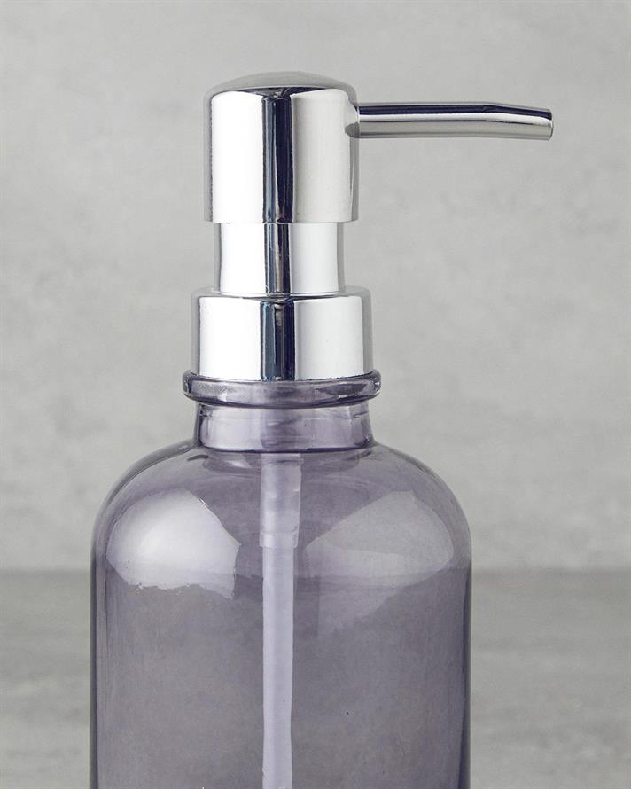 Dozator sapun lichid, Rustic, sticla, 20 cm, antracit