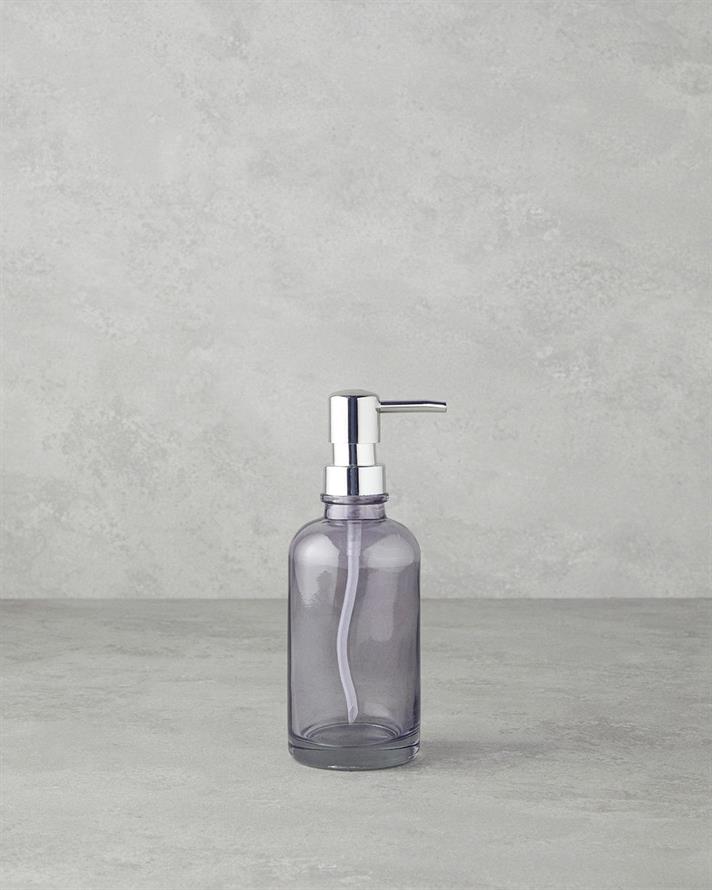 Dozator sapun lichid, Rustic, sticla, 20 cm, antracit