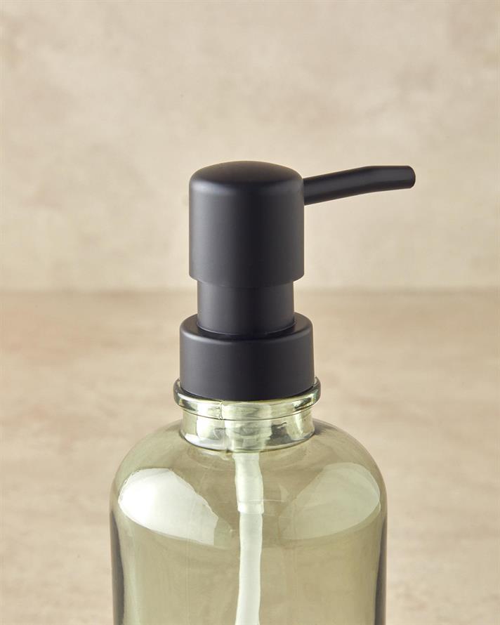 Dozator sapun lichid, Rustic, sticla, 20 cm, verde