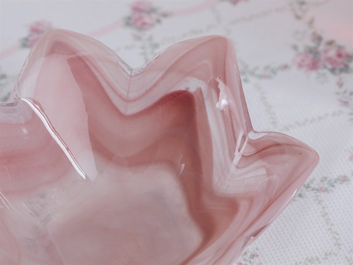 Pure Love Glass Snack Bowl 13 cm Powder