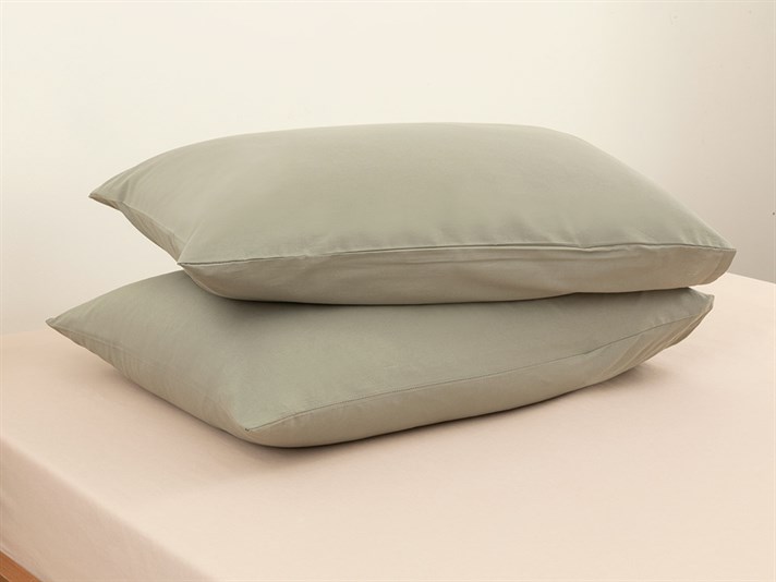 drept Cu Bumbac Cu 2 Piese Față De Pernă 50x70 cm Verde Ca Salvia Urban