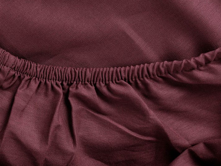 Cearceaf cu elastic, King size, Straight, bumbac, 180x200 cm, roșu