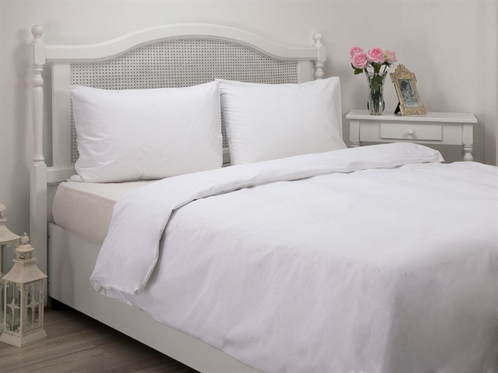 drept Cu Bumbac Single Lenjerie De Pat 160x220 cm Alb
