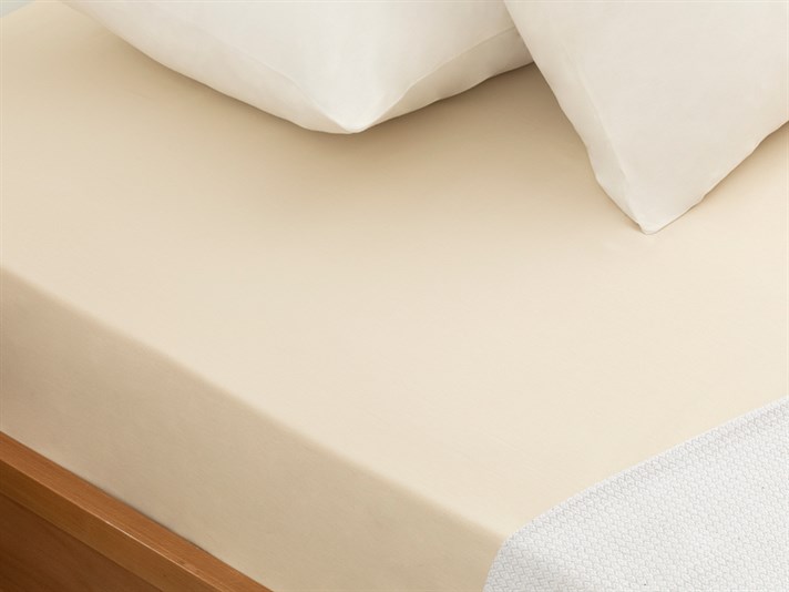 drept Cu Bumbac Double Cearșaf 240x260 cm Bej Nou