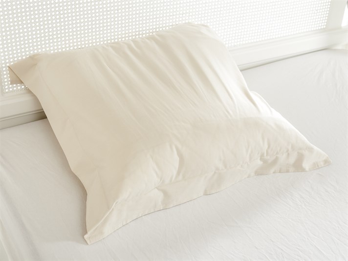 drept Cu Bumbac Single Față De Pernă 70x70 cm Bej Nou
