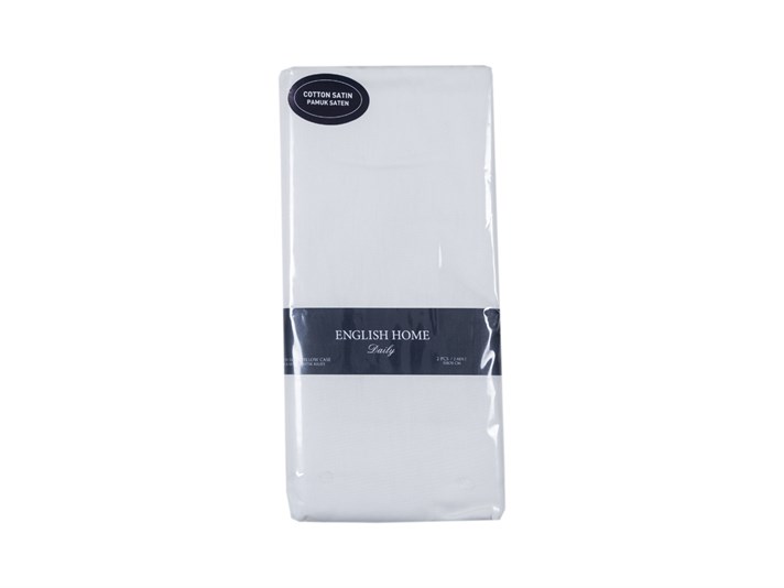 drept  Satin bumbac Set 2  FAȚĂ DE PERNĂ 50x70 cm Off White