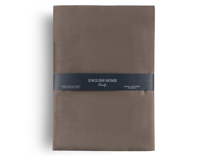 drept  Satin bumbac Double Person  CEARȘAF 240x260 cm Anthracite