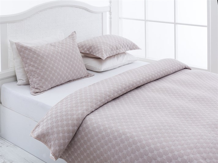drept  Cover Persoană dublă  SET CUVERTURĂ DE PAT 240x260 cm Burgundia-gri