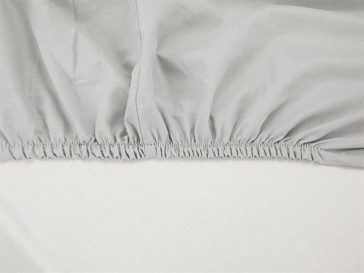drept Bumbac Dublu Cearșaf Cu Elastic 160*200 Cm Gri