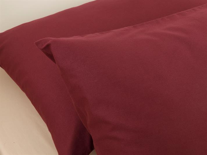 drept Cu Bumbac Cu 2 Piese Față De Pernă 50x70 cm Vișiniu