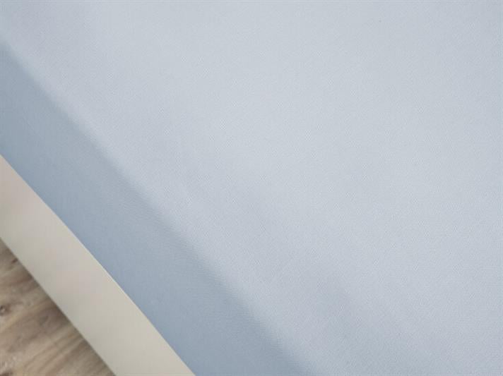 drept Cu Bumbac Single Cearșaf 160x240 cm Albastru Deschis
