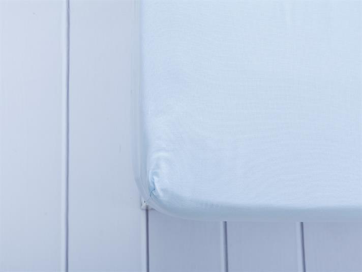 drept Cu Bumbac Single Cearșaf Cu Elastic 100x200 cm Albastru Deschis