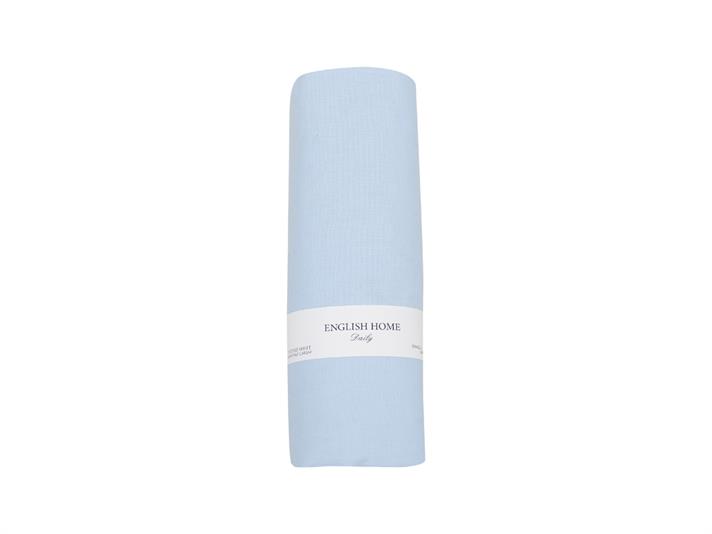 drept Cu Bumbac Single Cearșaf Cu Elastic 100x200 cm Albastru Deschis