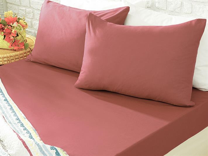 drept Cu Bumbac Single Set Cearșaf Cu Elastic 100x200 cm Trandafirului Uscat Închis.