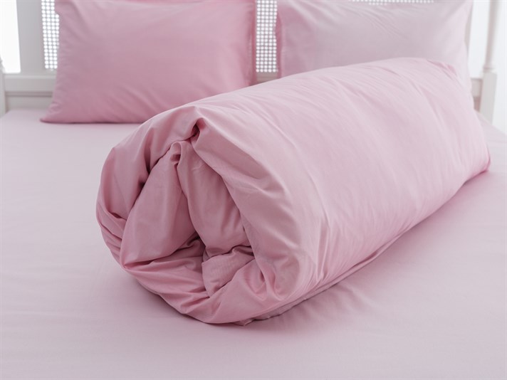 drept Bumbac Double Set Lenjerie De Pat 200x220 cm Roz