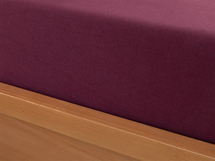 drept Penye King Size Set Cearșaf Cu Elastic 180x200 cm Vișiniu