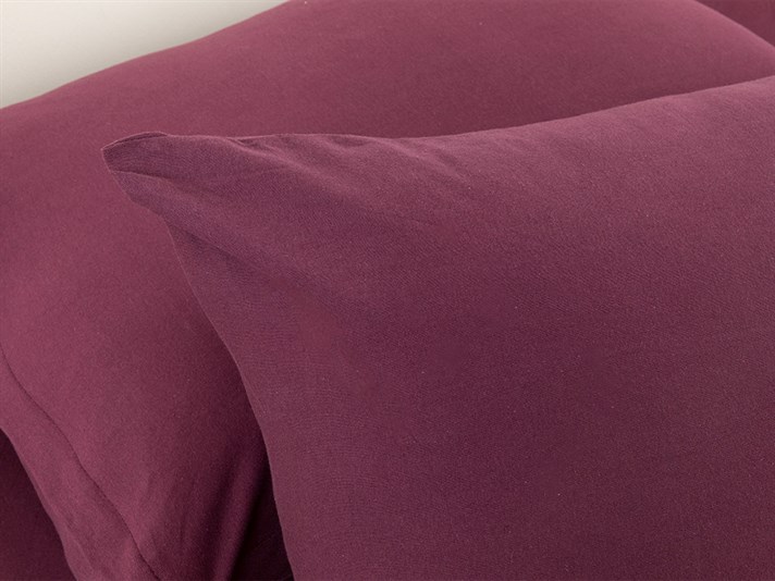 drept Penye King Size Set Cearșaf Cu Elastic 180x200 cm Vișiniu