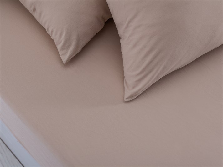 drept Penye Single Set Cearșaf Cu Elastic 100x200 cm Bej