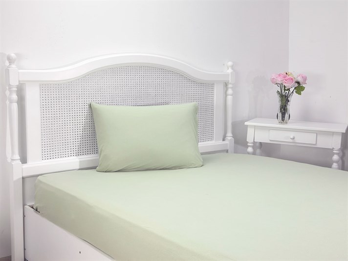 drept Penye Single Set Cearșaf Cu Elastic 100x200 cm Verde