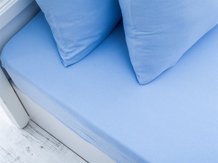 drept Penye Double Set Cearșaf Cu Elastic 160x200 cm Albastru