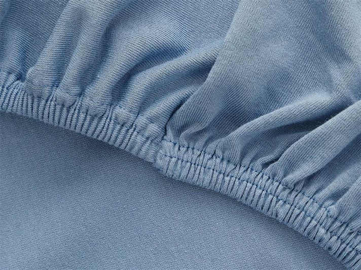 drept  Tricot Double Person  SET DE CEARȘAFURI E 160x200 cm Albastru.