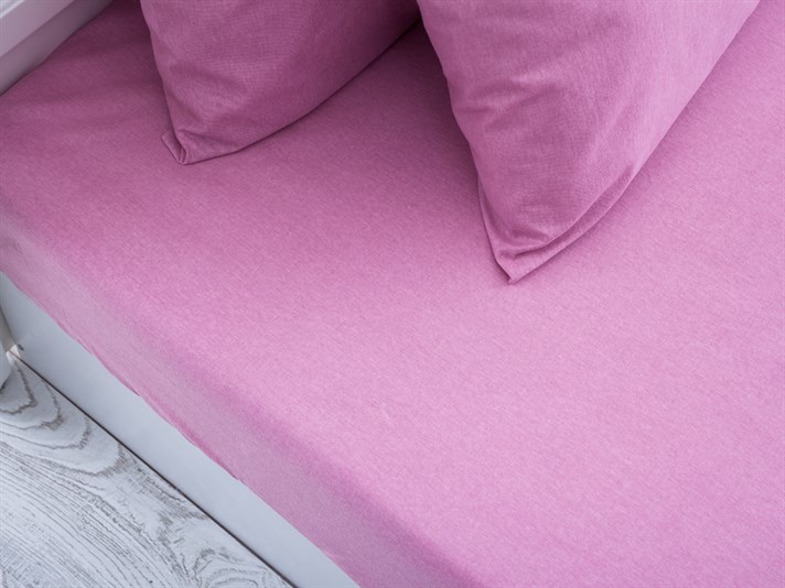 drept  Flanelă Double Person  SET DE CEARȘAFURI E 160x200 cm Rose Color