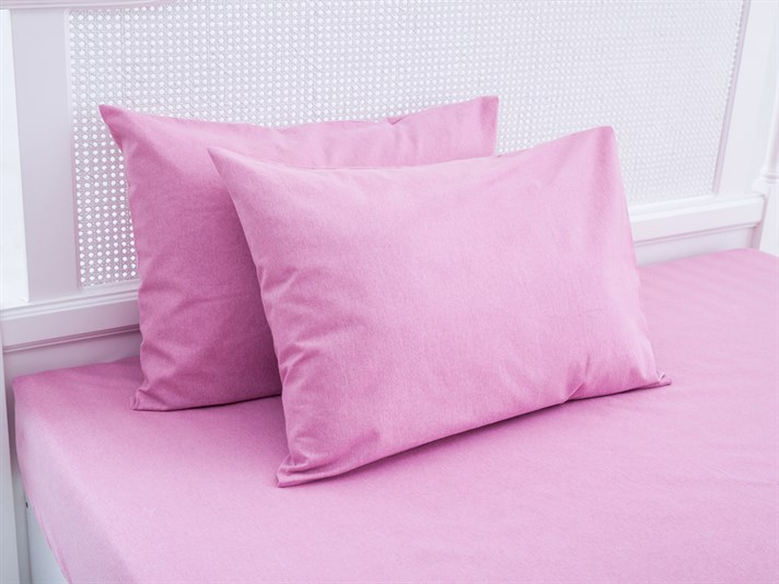 drept  Flanelă Double Person  SET DE CEARȘAFURI E 160x200 cm Rose Color