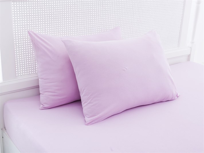 drept Penye Double Set Cearșaf Cu Elastic 160x200 cm Roz Deschis