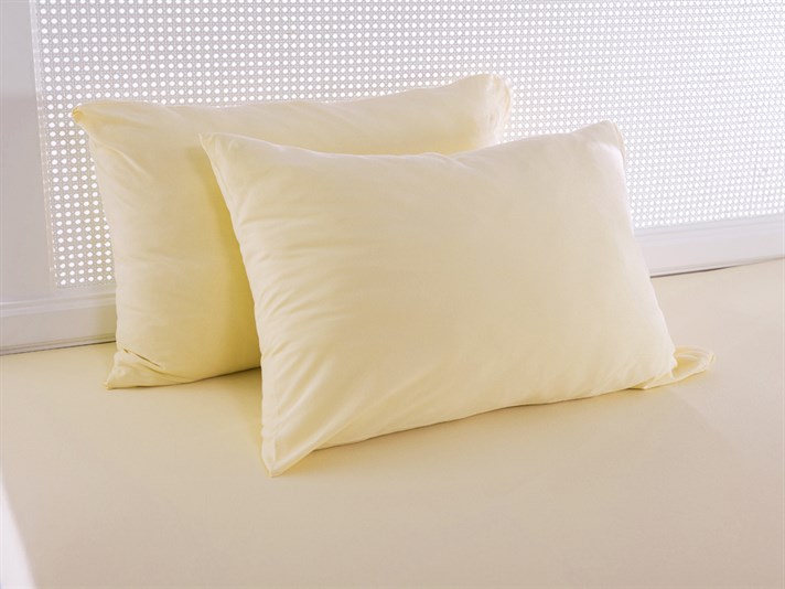 drept Penye Double Set Cearșaf Cu Elastic 160x200 cm Galben