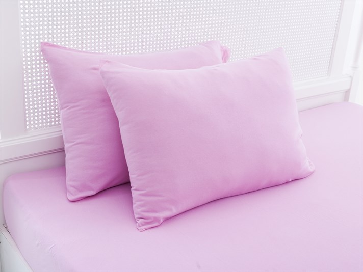 drept Penye Double Set Cearșaf Cu Elastic 160x200 cm Roz închis