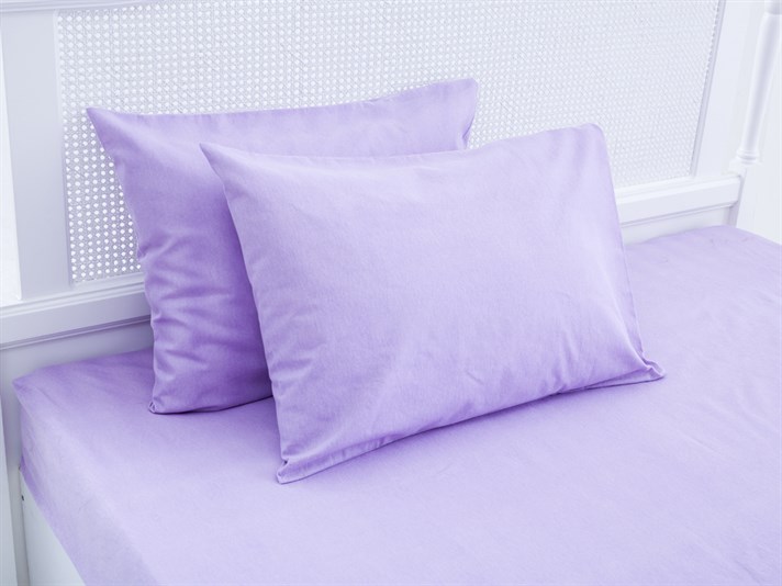 drept  Flanelă Double Person  SET DE CEARȘAFURI E 160x200 cm Lilac.