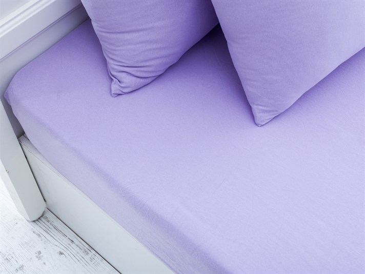 drept Penye Double Set Cearșaf Cu Elastic 160x200 cm Lila