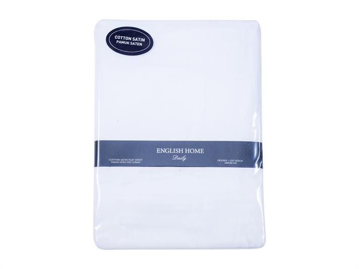 drept Satin De Bumbac Dublu Cearșaf 240*260 Cm Alb
