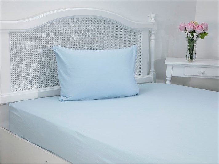 drept Penye Single Set Cearșaf Cu Elastic 100x200 cm Albastru