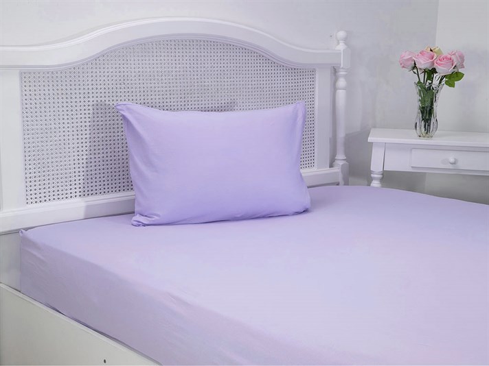 drept  Tricot For One Person  SET DE CEARȘAFURI E 100x200 cm Light Lilac