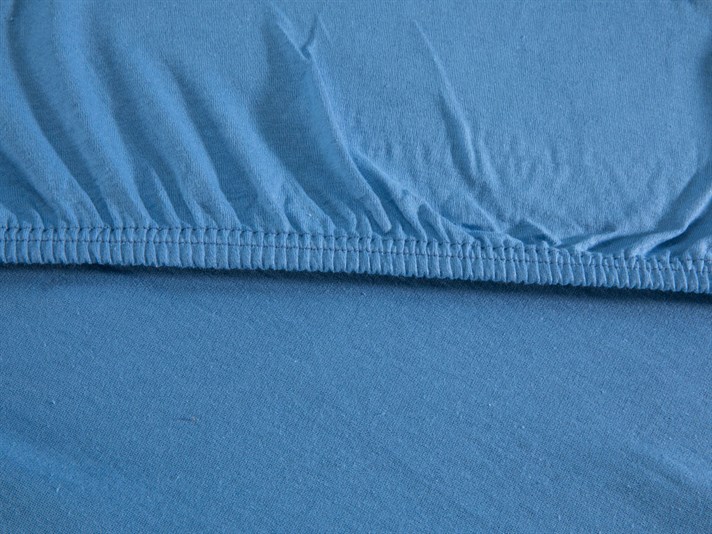 drept Penye Single Set Cearșaf Cu Elastic 100x200 cm Albastru Închis